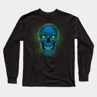 Skull Glows Green Long Sleeve T-Shirt